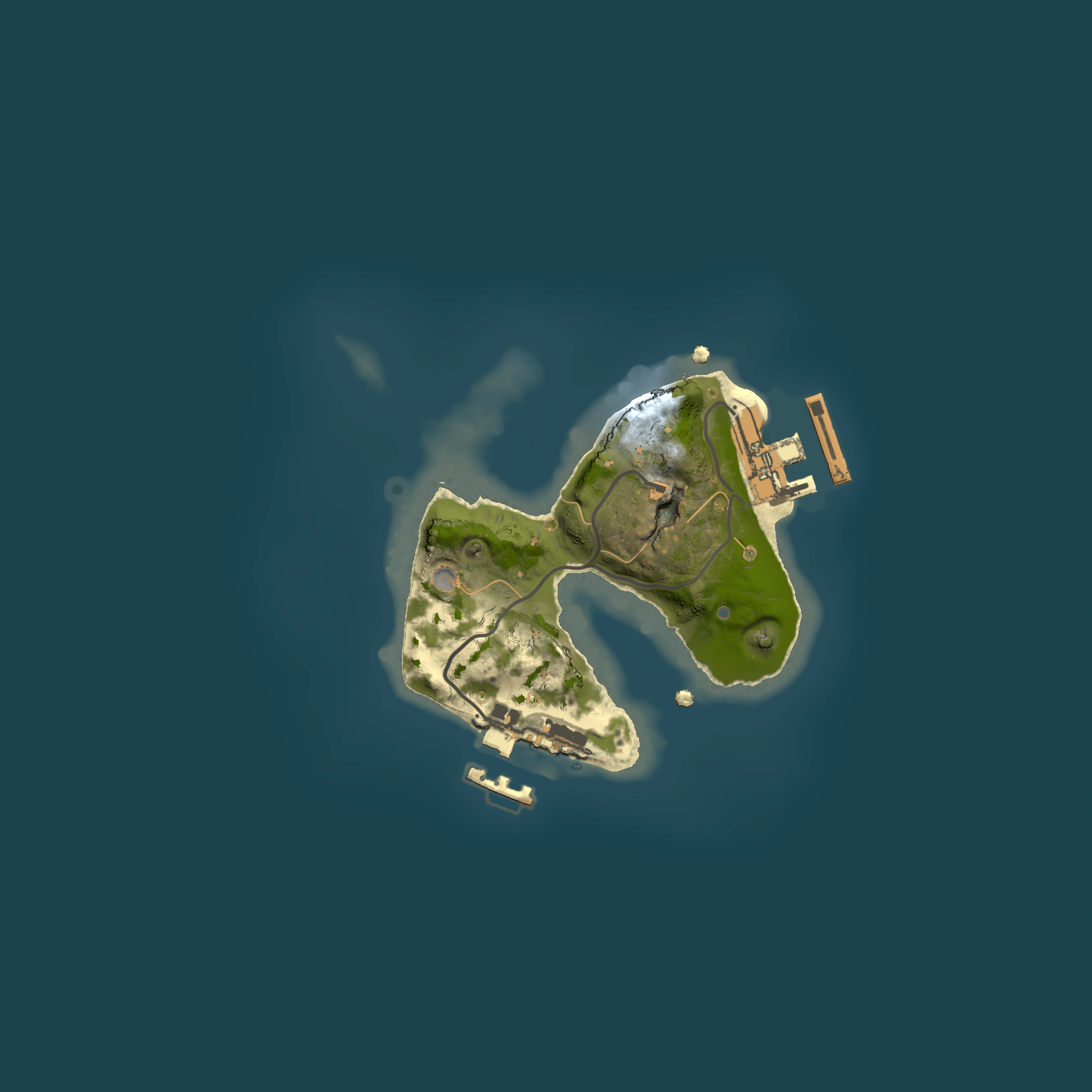Full top-down render of Rust map seed 105788091, 1500x1500m