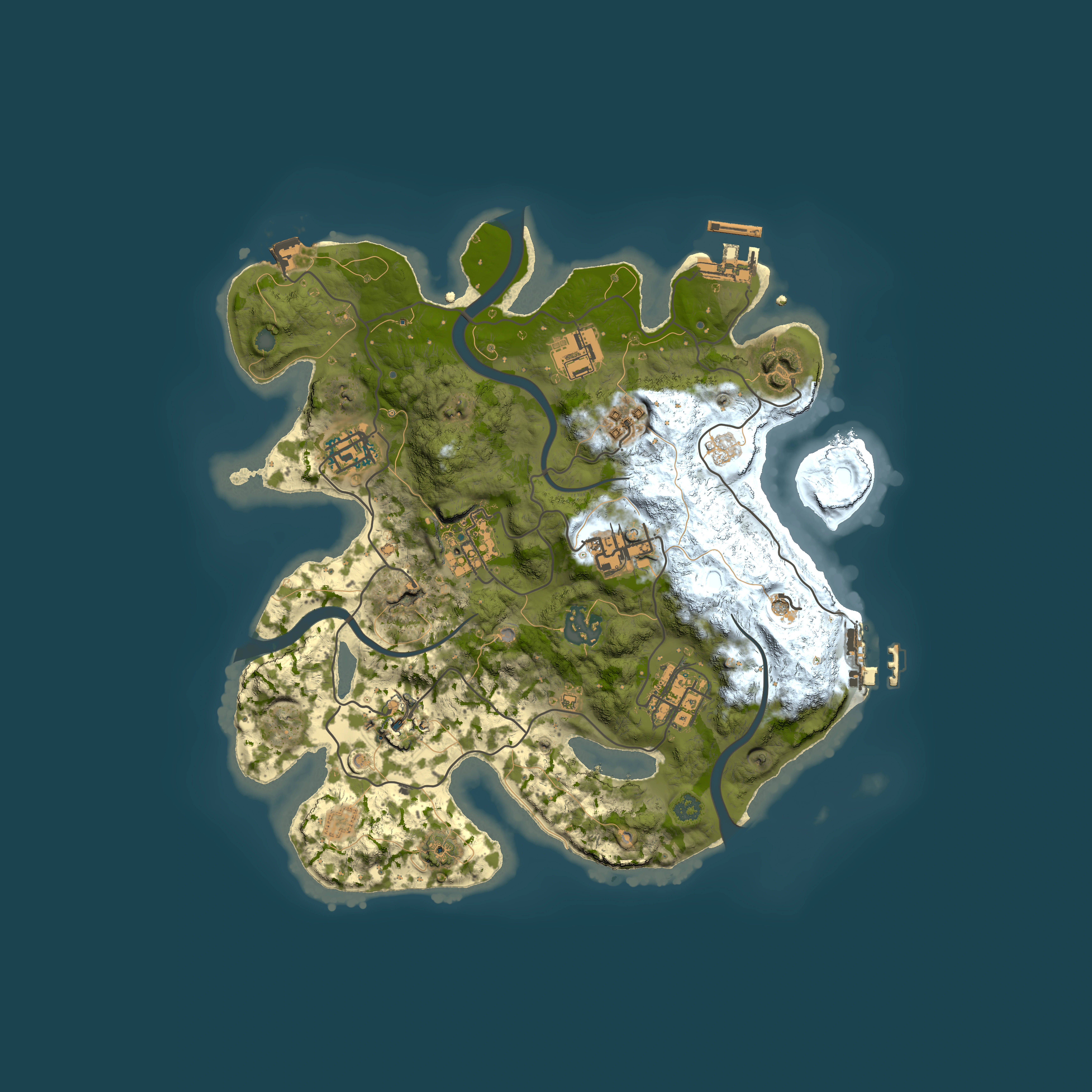 Full top-down render of Rust map seed 455197732, 3000x3000m