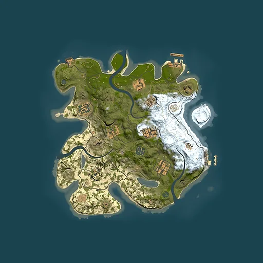 Rust map seed 455197732, 3000x3000m top-down preview