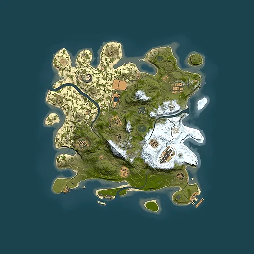 Rust map seed 895775255, 3500x3500m top-down preview