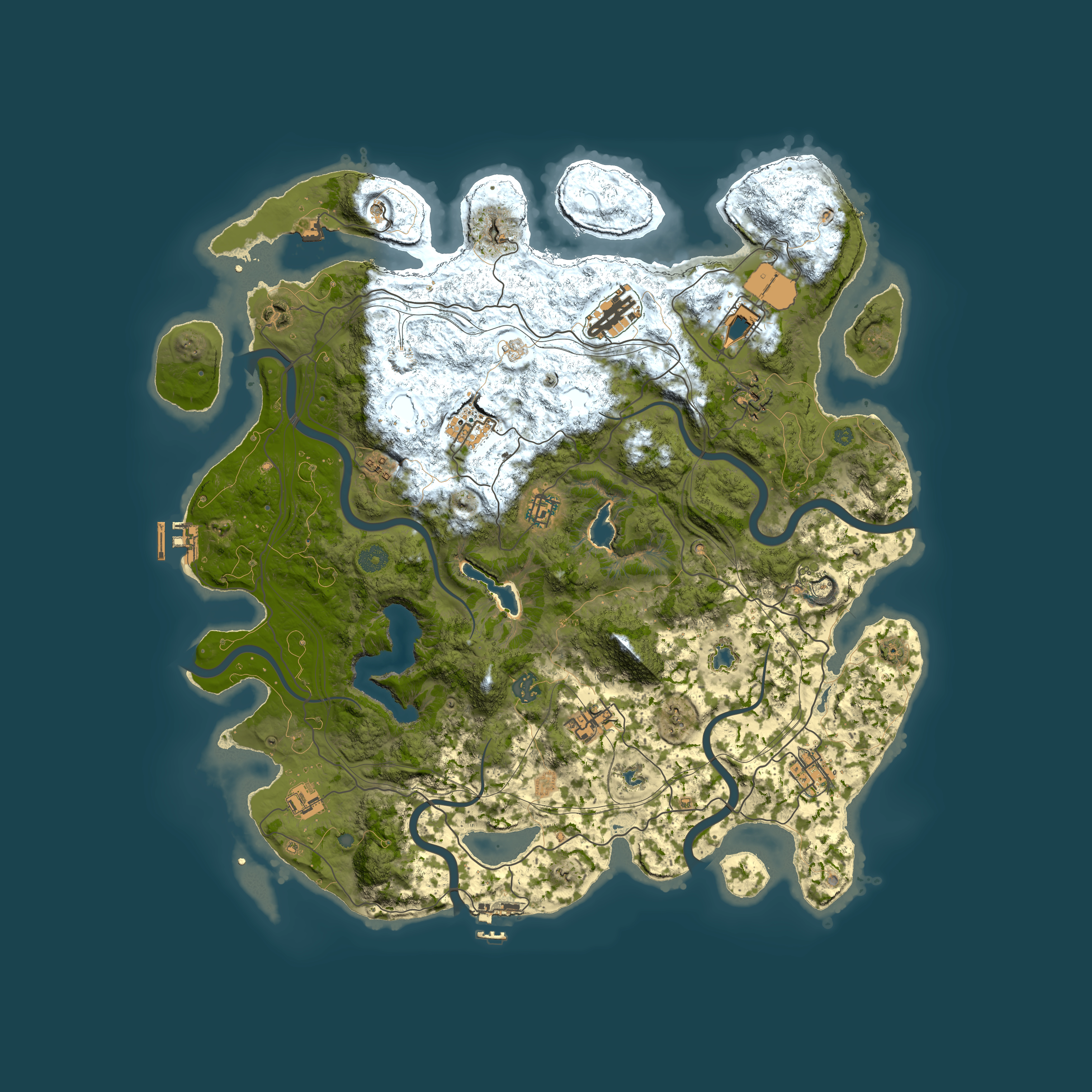 Full top-down render of Rust map seed 271477501, 4500x4500m