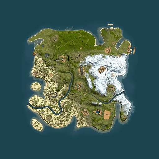 Rust map seed 73839105, 3500x3500m top-down preview