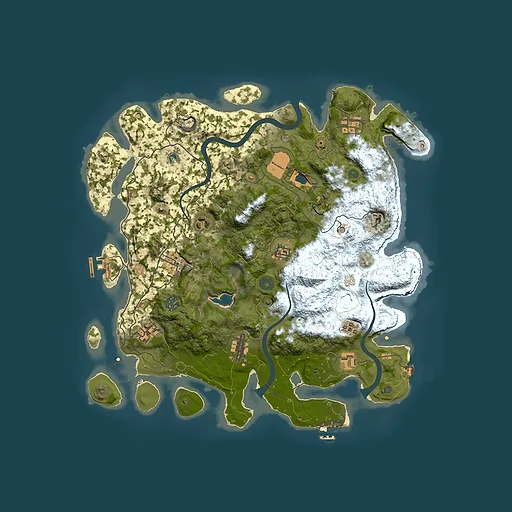 Rust map seed 432276558, 4000x4000m top-down preview
