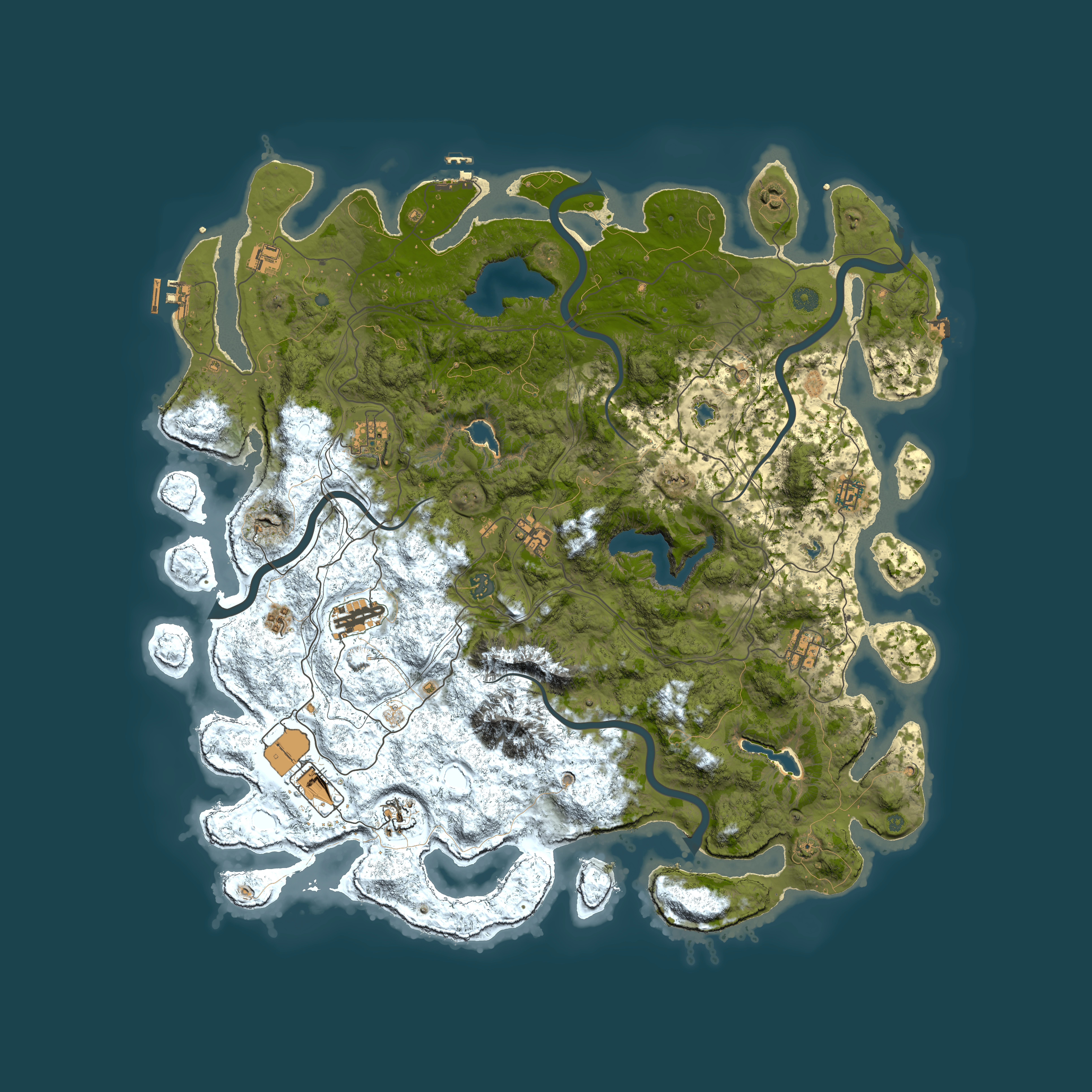 Full top-down render of Rust map seed 1875922476, 5000x5000m