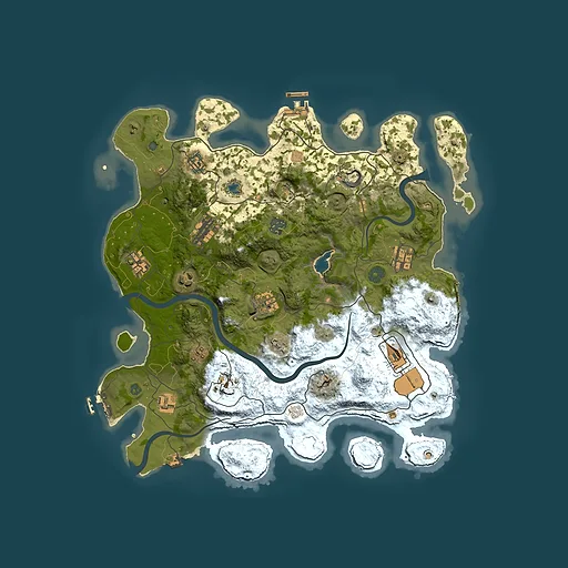 Rust map seed 639266734, 4000x4000m top-down preview