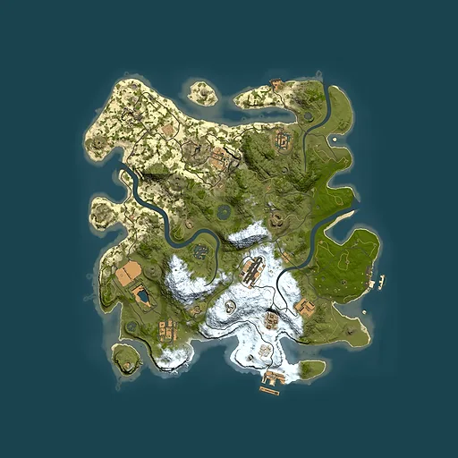 Rust map seed 643789132, 3500x3500m top-down preview