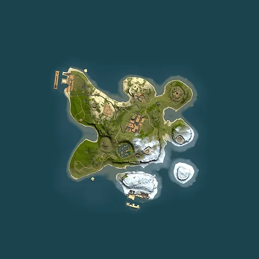 Rust map seed 1464009668, 2000x2000m top-down preview