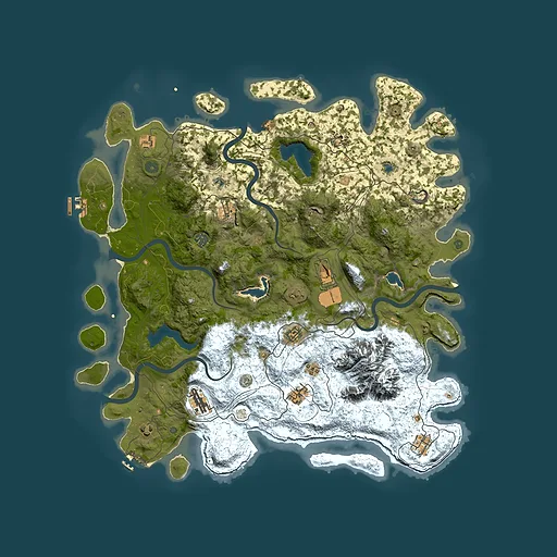 Rust map seed 1174737897, 5000x5000m top-down preview