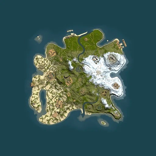 Rust map seed 700929583, 3000x3000m top-down preview