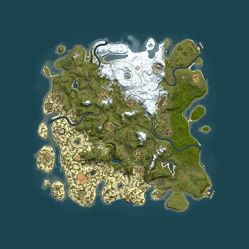 Rust map seed 1818293078, 4500x4500m top-down preview