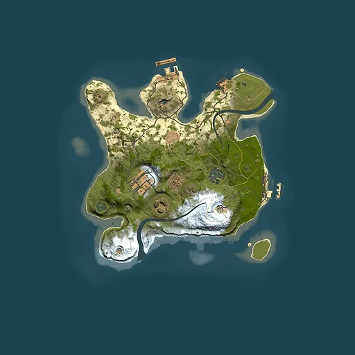 Rust map seed 1437461347, 2500x2500m top-down preview
