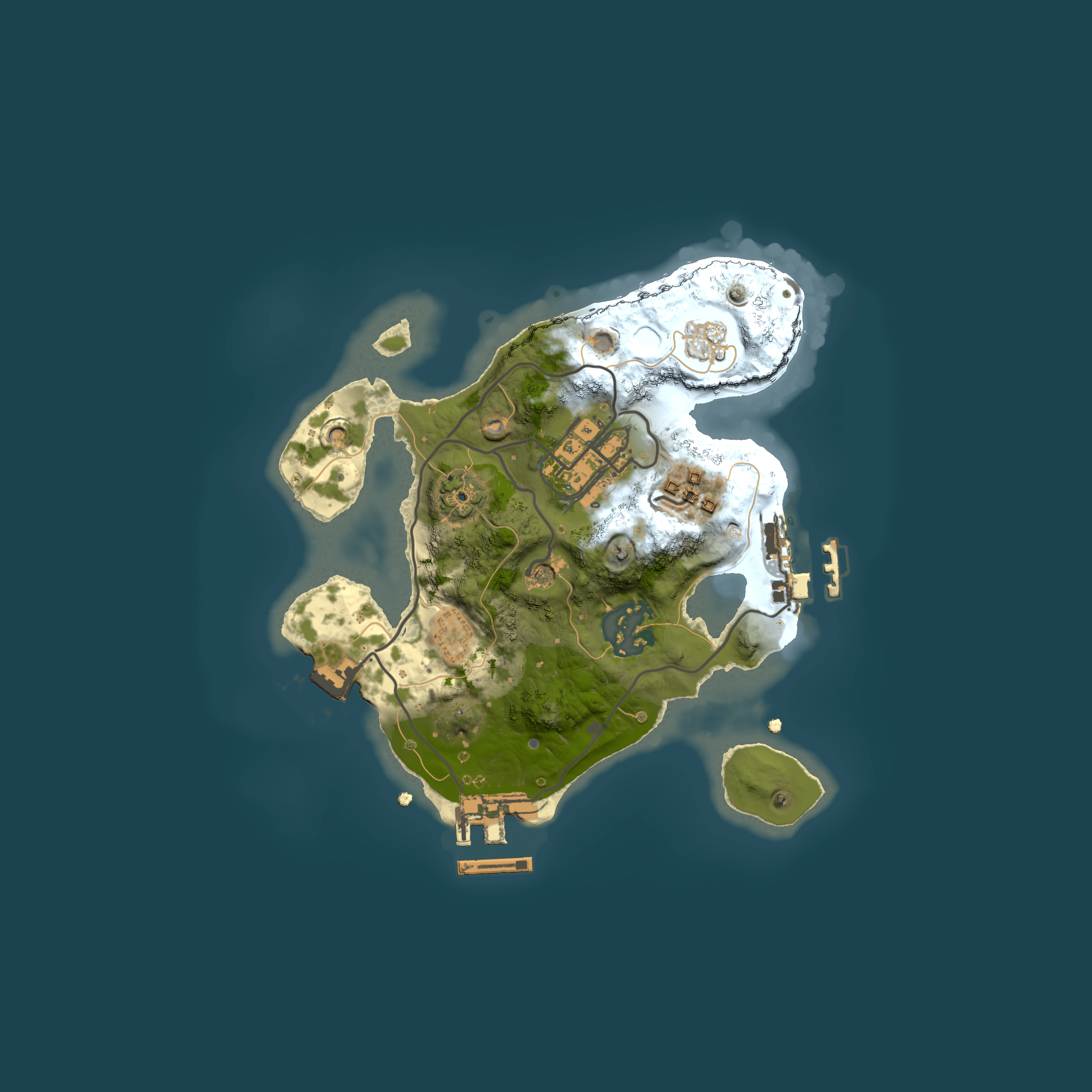Full top-down render of Rust map seed 1519964770, 2000x2000m