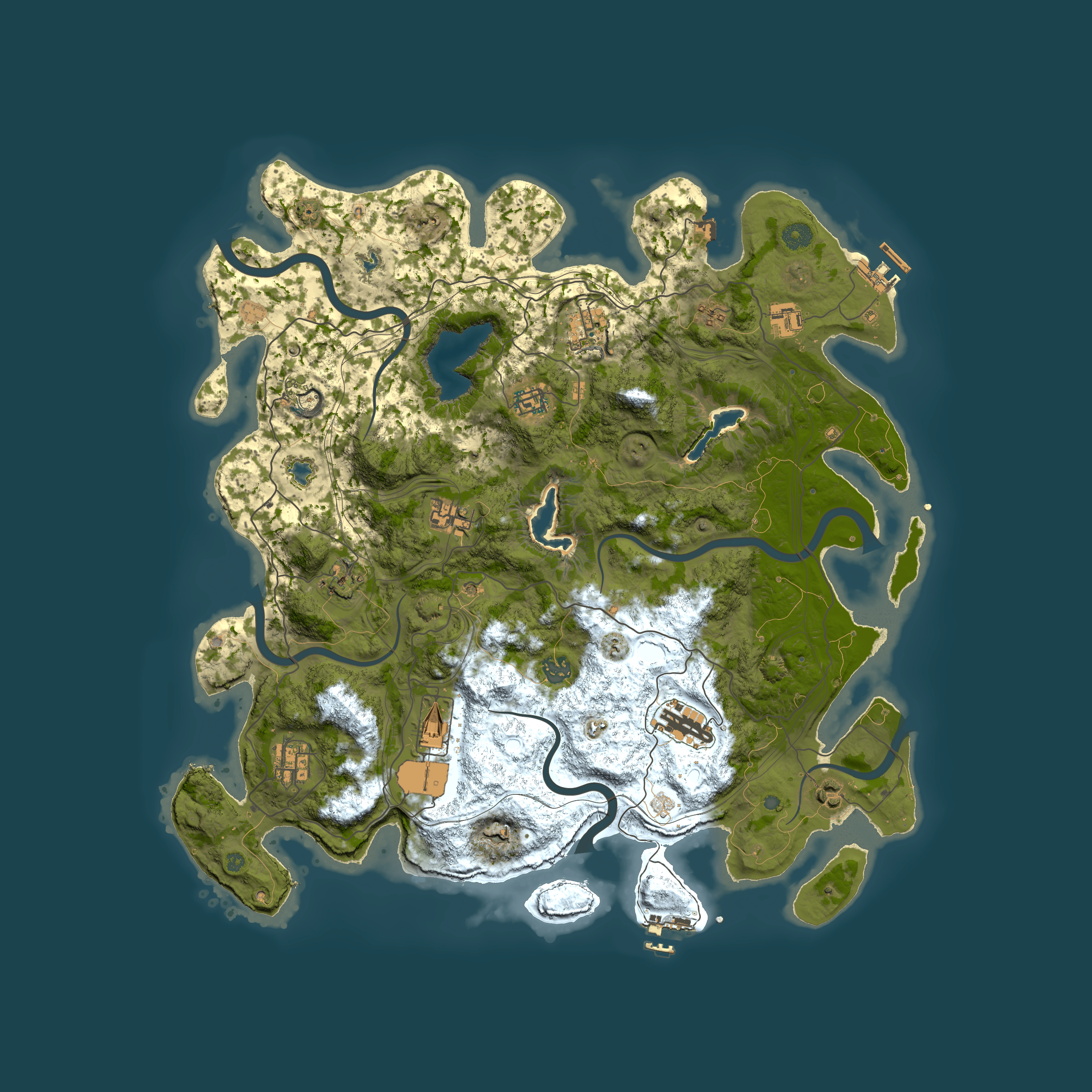 Full top-down render of Rust map seed 881116282, 4500x4500m