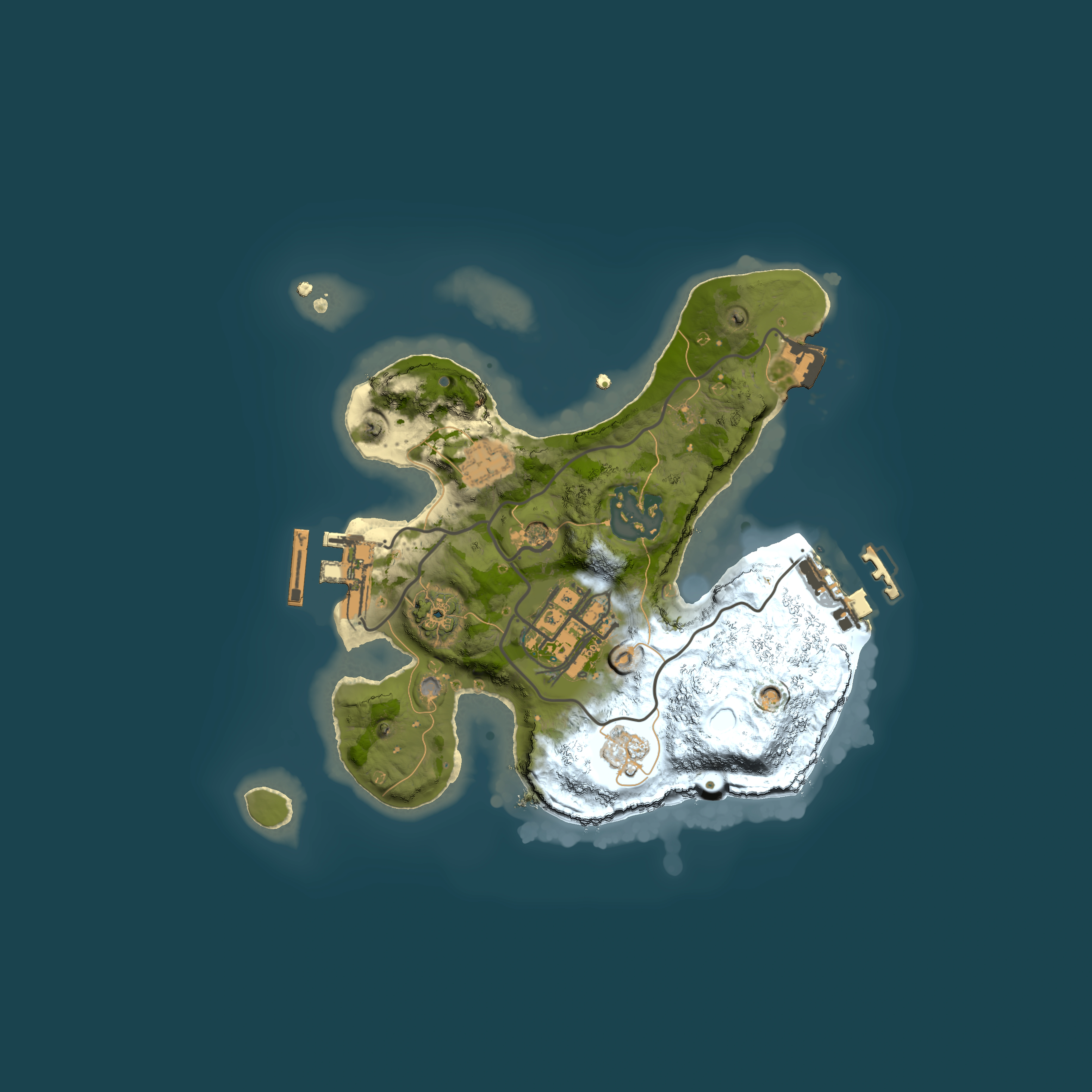Full top-down render of Rust map seed 1584462231, 2000x2000m
