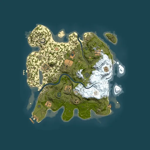 Rust map seed 2041501274, 3500x3500m top-down preview