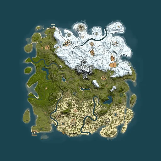 Rust map seed 1060327846, 5000x5000m top-down preview