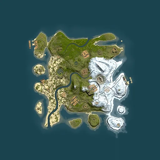 Rust map seed 239625888, 3000x3000m top-down preview