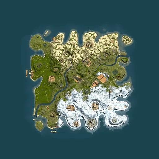 Rust map seed 1452992550, 3500x3500m top-down preview