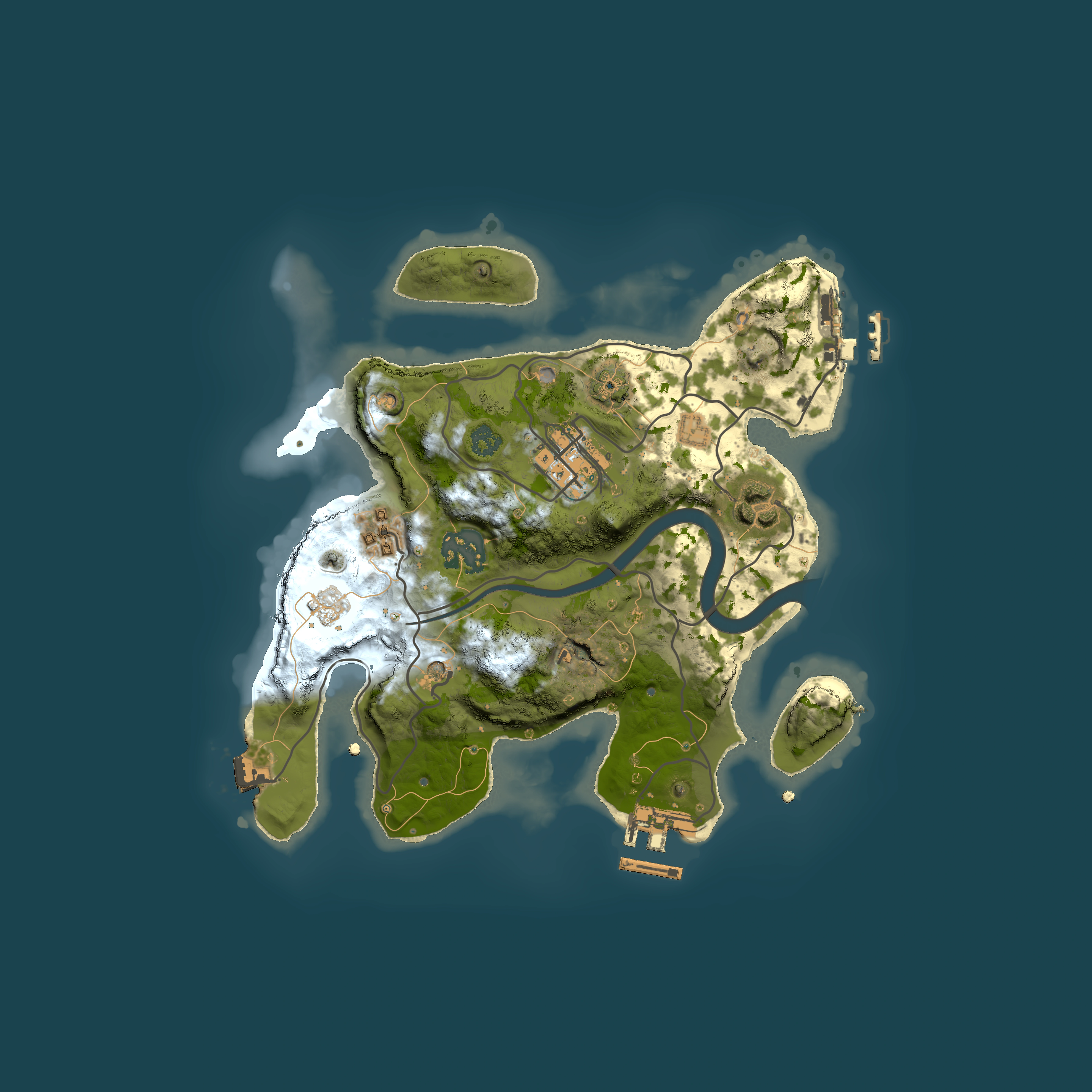 Full top-down render of Rust map seed 109791120, 2500x2500m