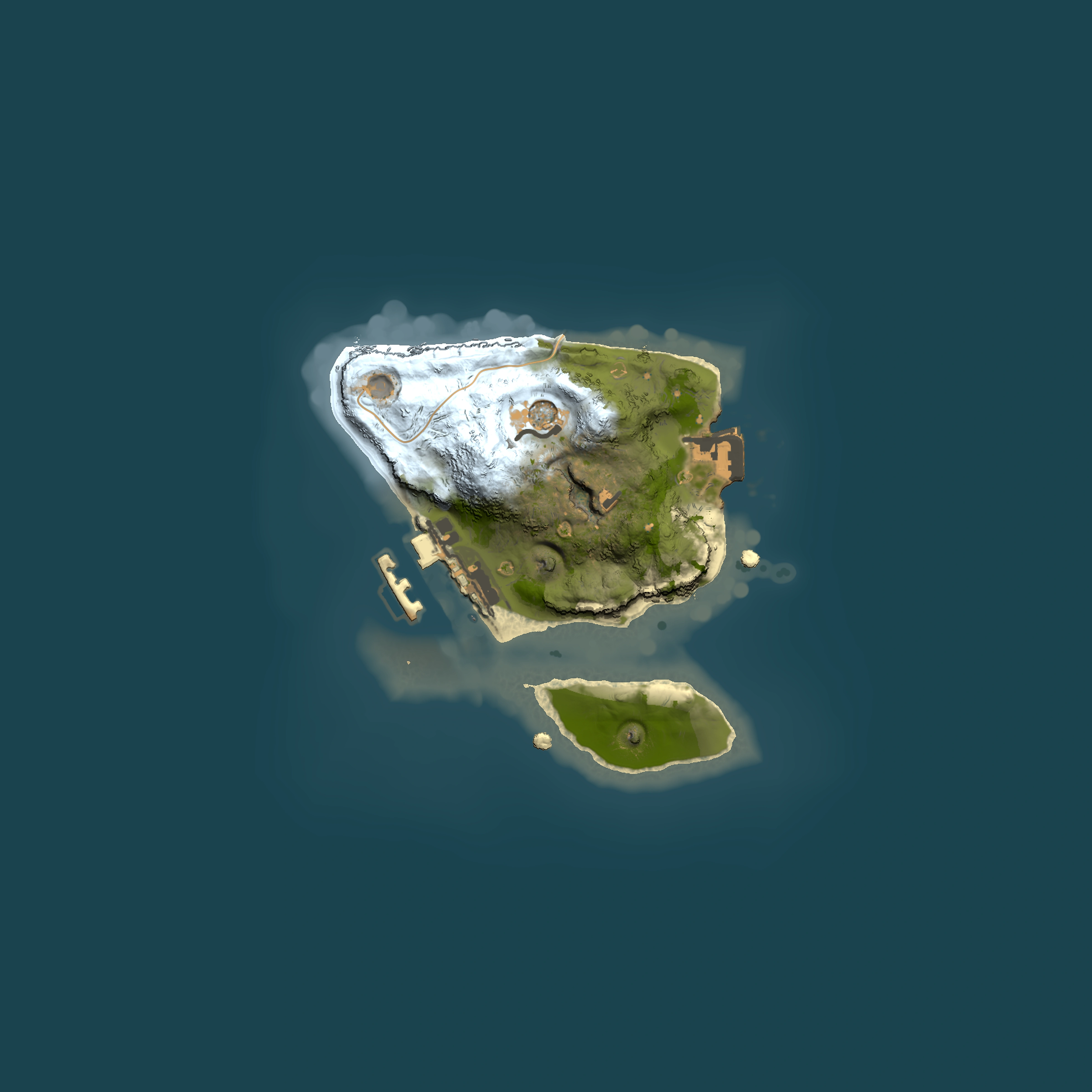 Full top-down render of Rust map seed 672683072, 1500x1500m
