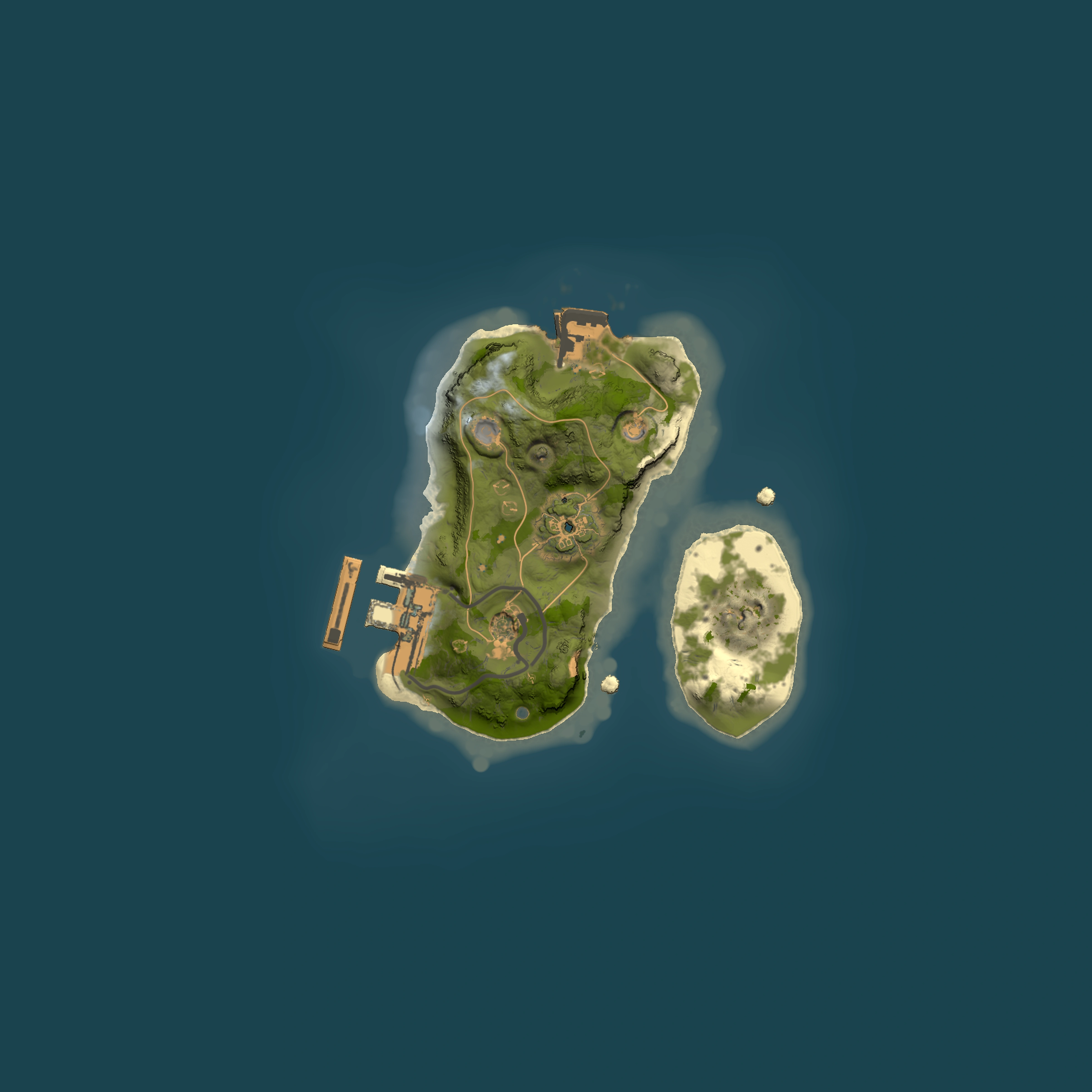 Full top-down render of Rust map seed 1317672242, 1500x1500m