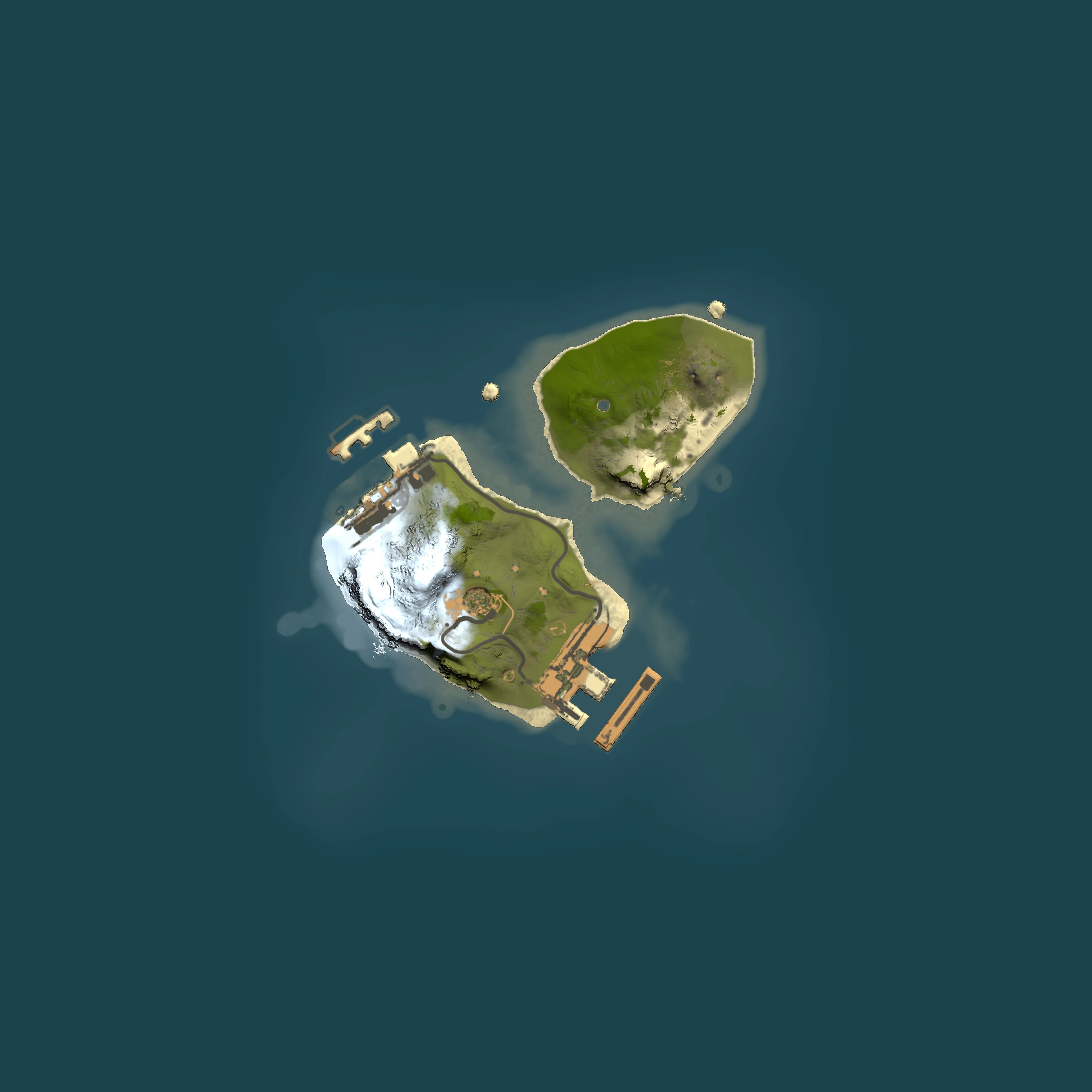 Full top-down render of Rust map seed 409271509, 1500x1500m