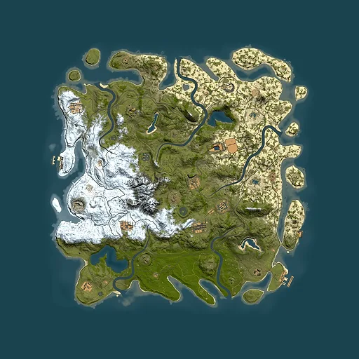 Rust map seed 2138721455, 5000x5000m top-down preview