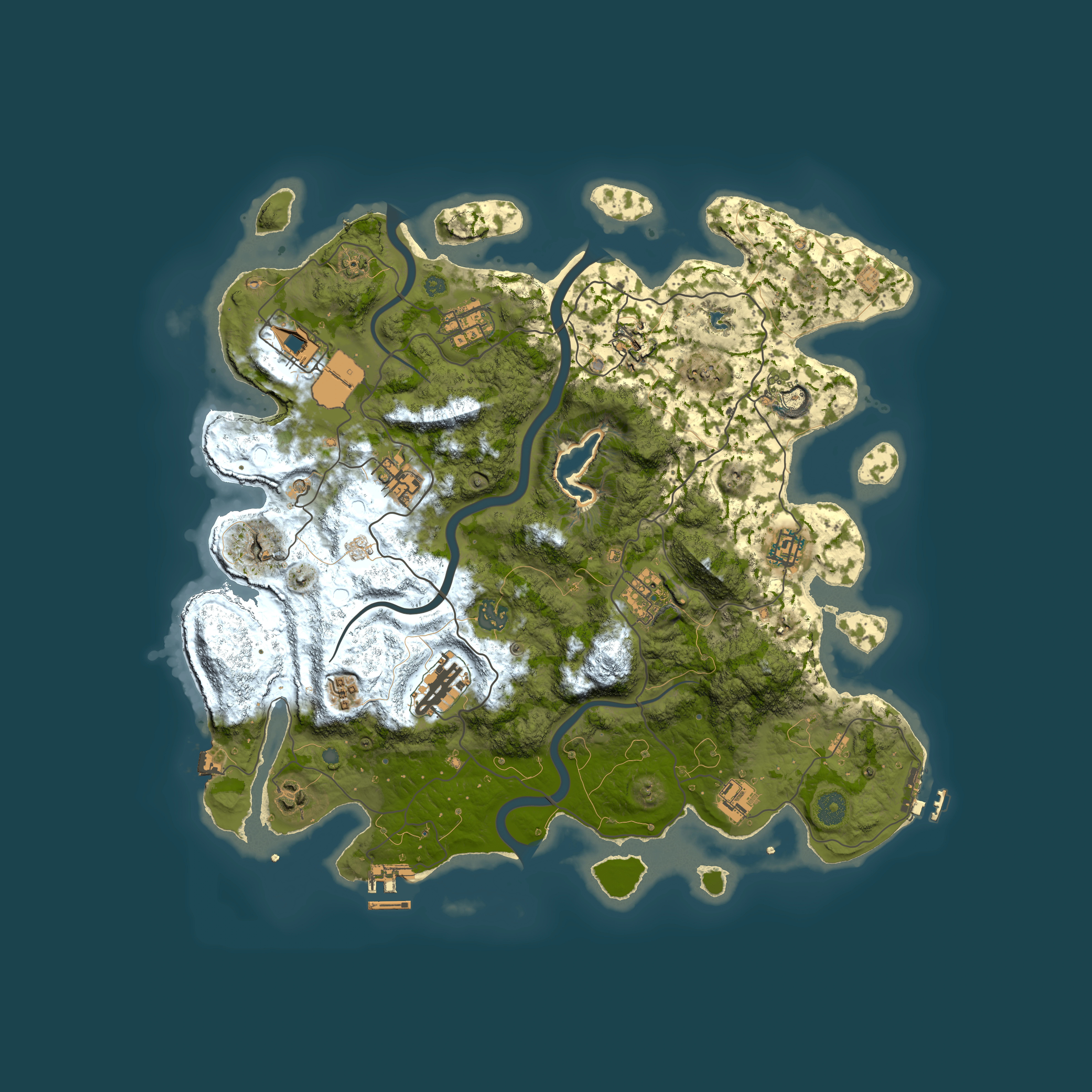 Full top-down render of Rust map seed 1881999869, 4000x4000m