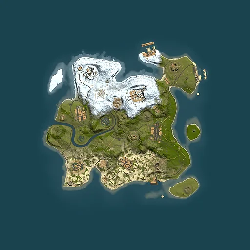 Rust map seed 821784616, 3000x3000m top-down preview