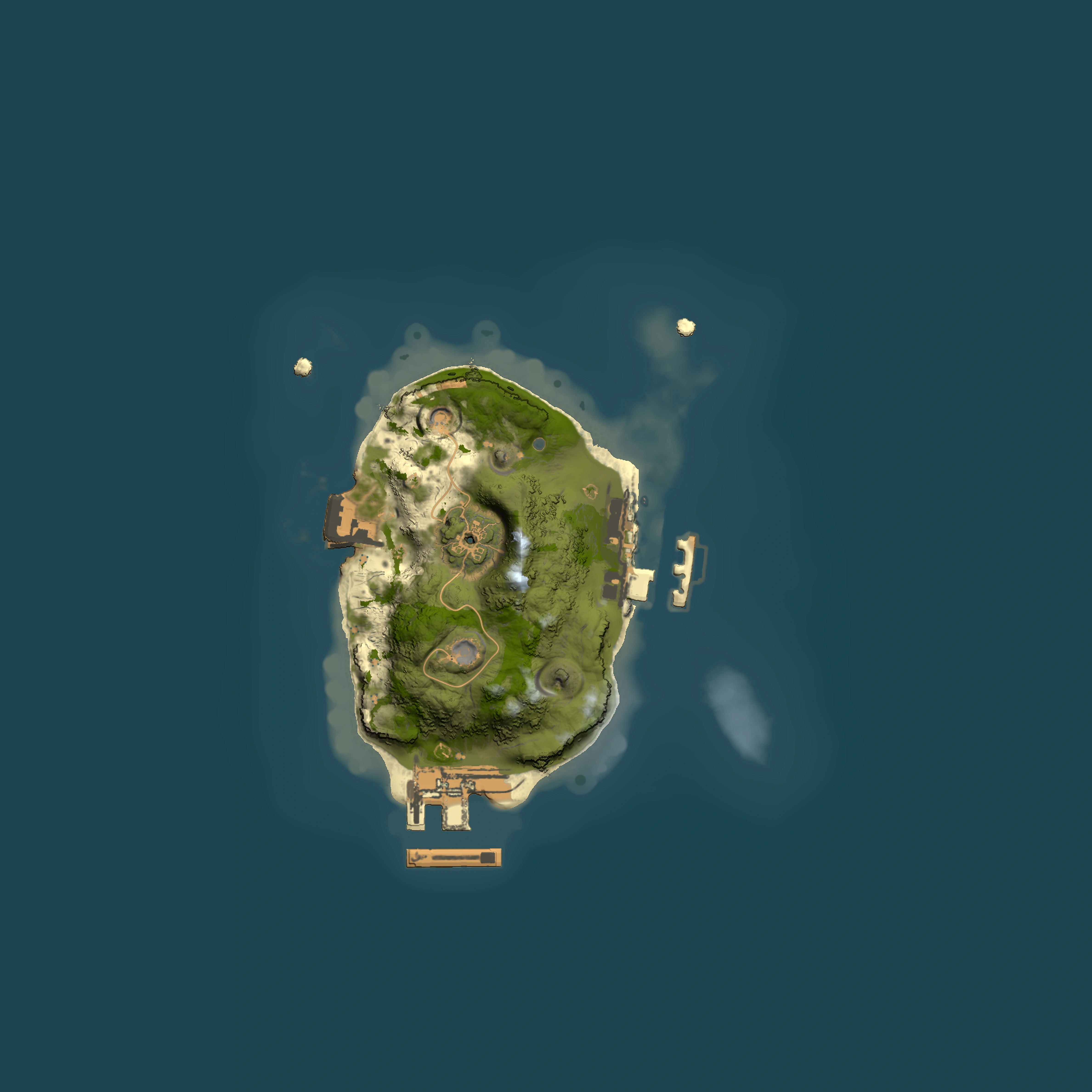 Full top-down render of Rust map seed 1832563998, 1500x1500m