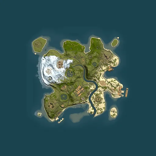 Rust map seed 2029991346, 2500x2500m top-down preview