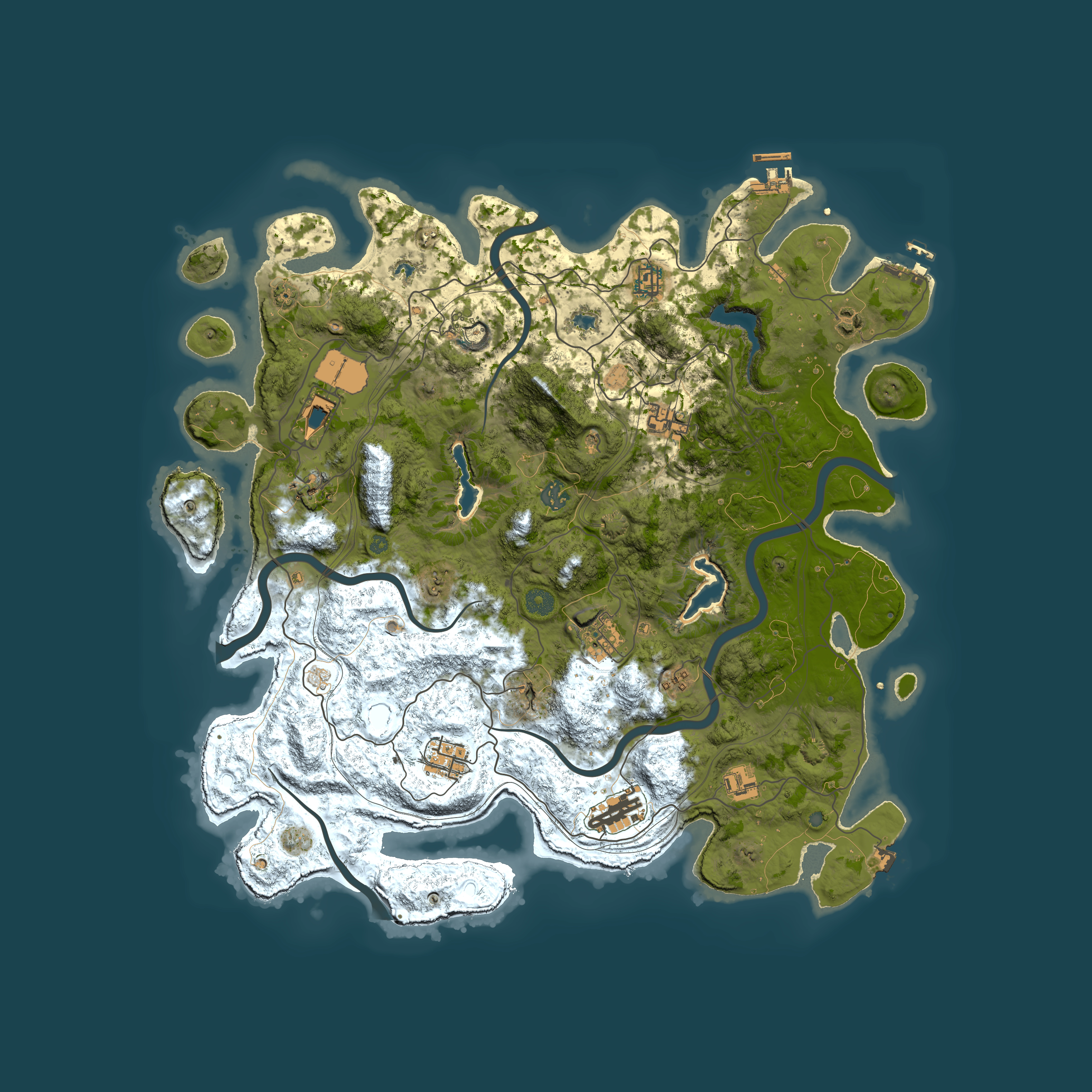 Full top-down render of Rust map seed 1247217745, 4500x4500m