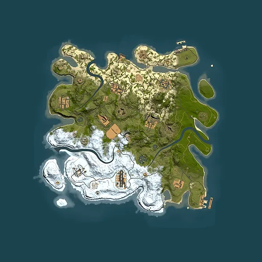 Rust map seed 2100801740, 3500x3500m top-down preview