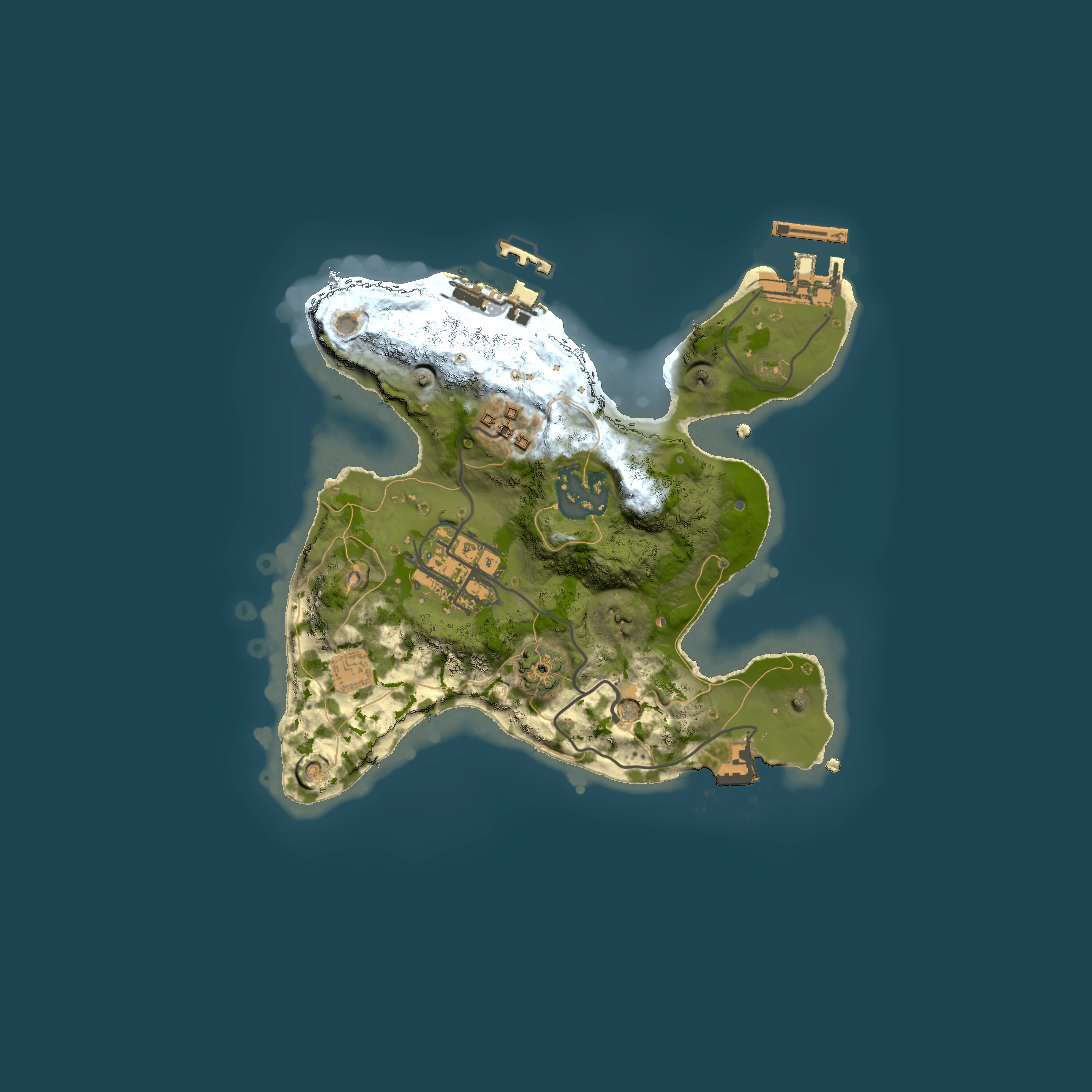 Full top-down render of Rust map seed 963742799, 2000x2000m