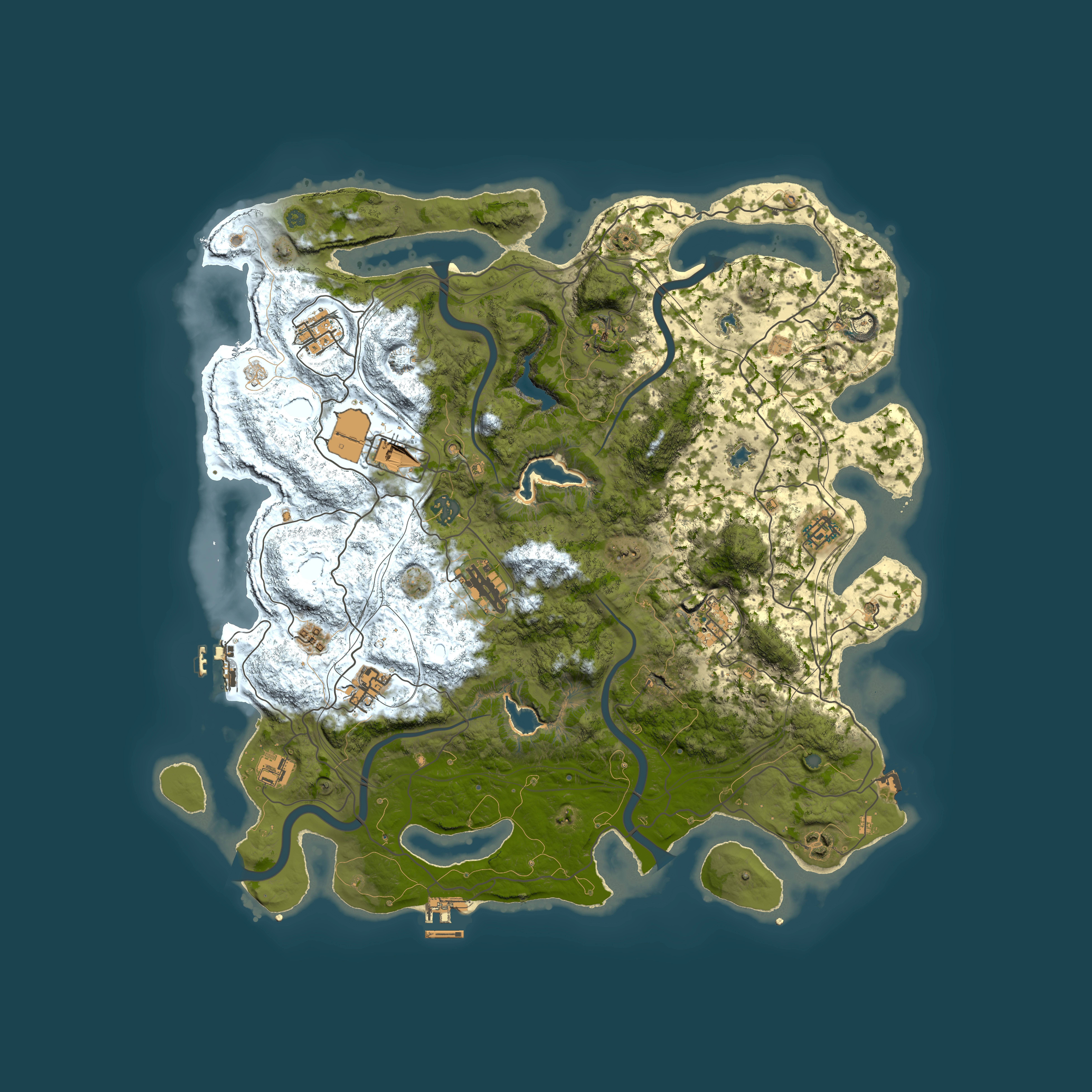 Full top-down render of Rust map seed 2016469333, 4500x4500m