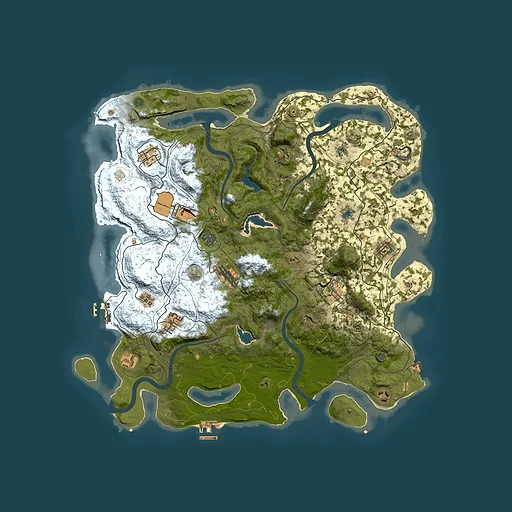 Rust map seed 2016469333, 4500x4500m top-down preview