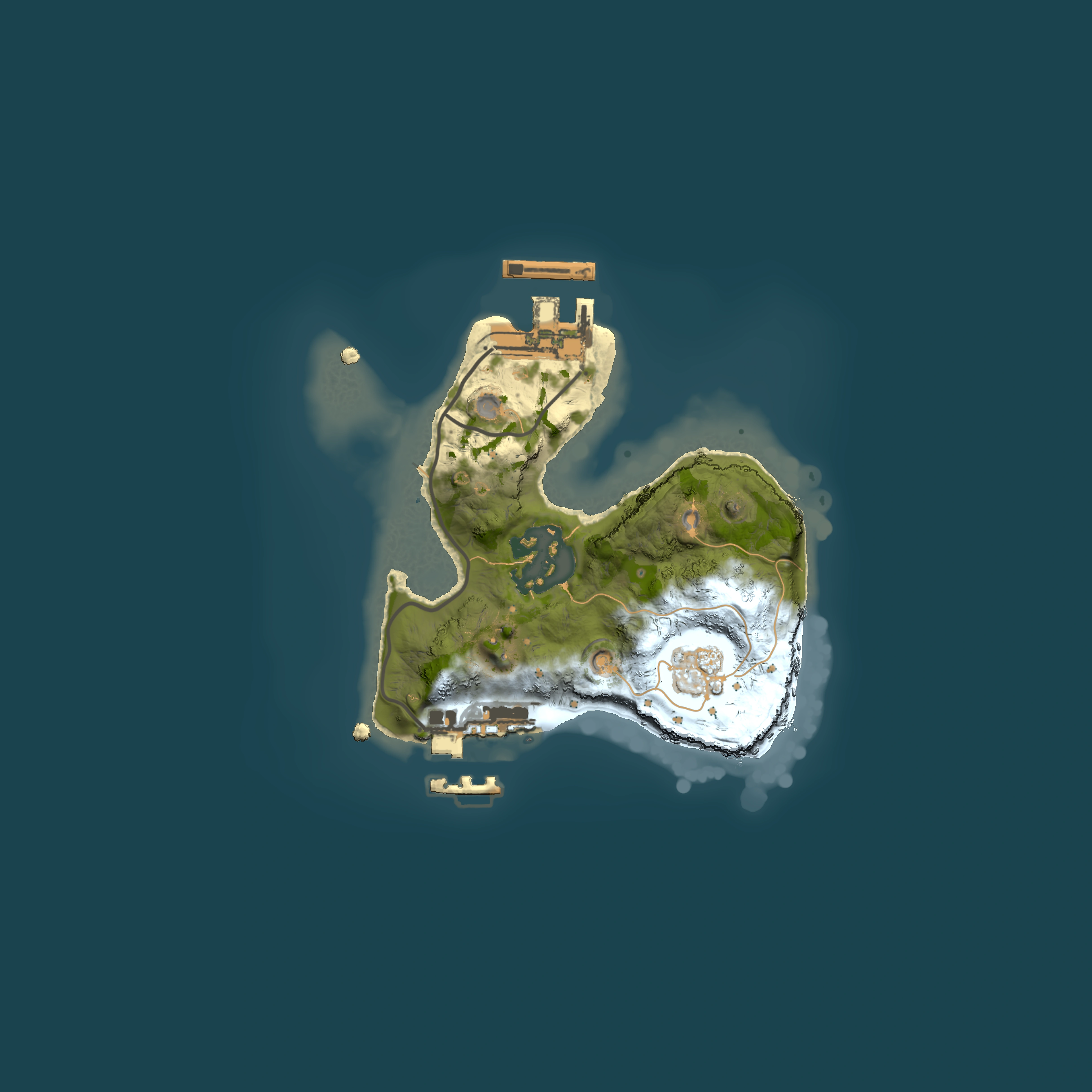 Full top-down render of Rust map seed 2110143481, 1500x1500m