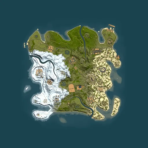 Rust map seed 769065643, 3500x3500m top-down preview
