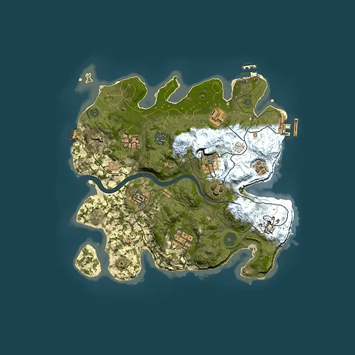 Rust map seed 106402678, 3000x3000m top-down preview