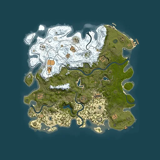 Rust map seed 1345364604, 4500x4500m top-down preview
