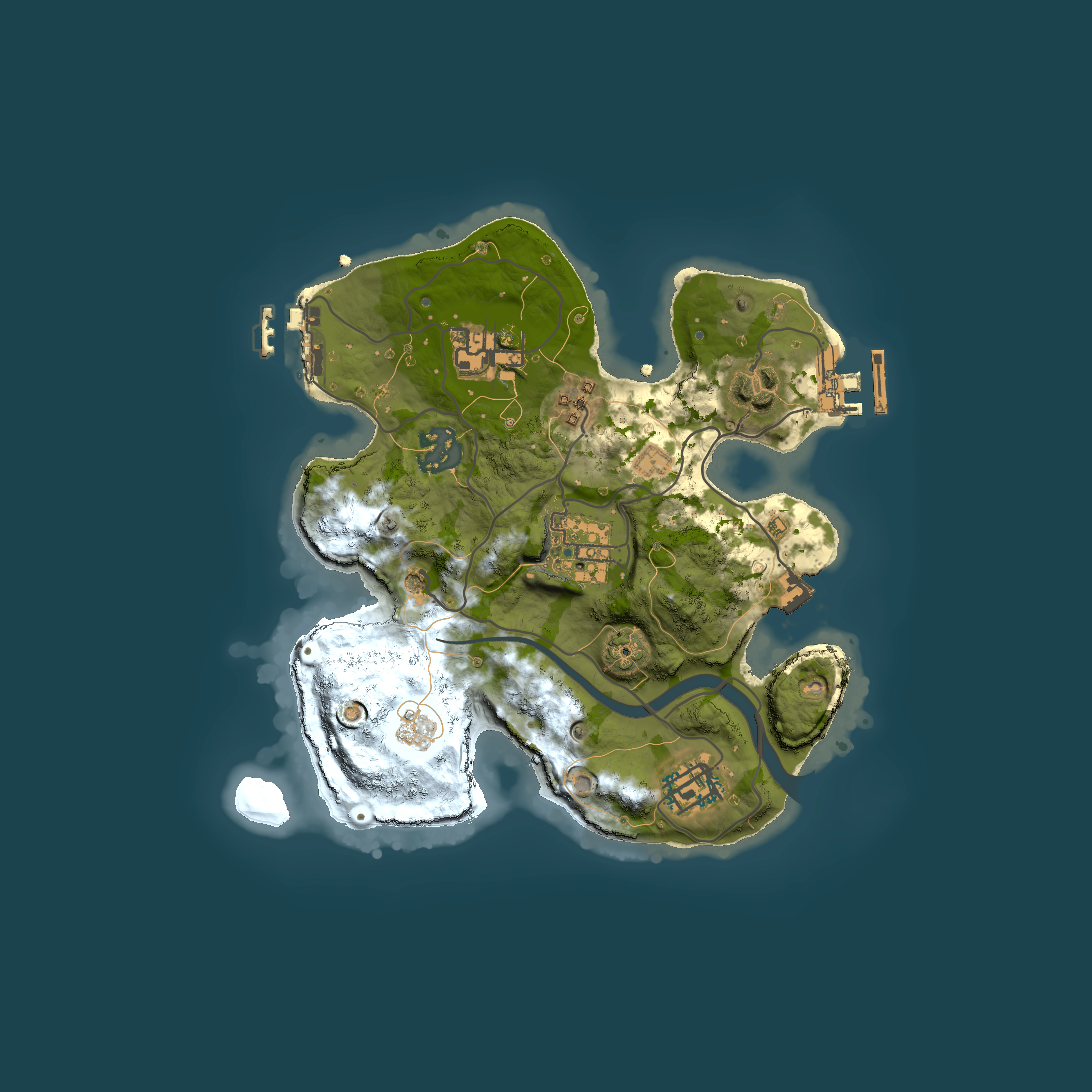 Full top-down render of Rust map seed 776586126, 2500x2500m