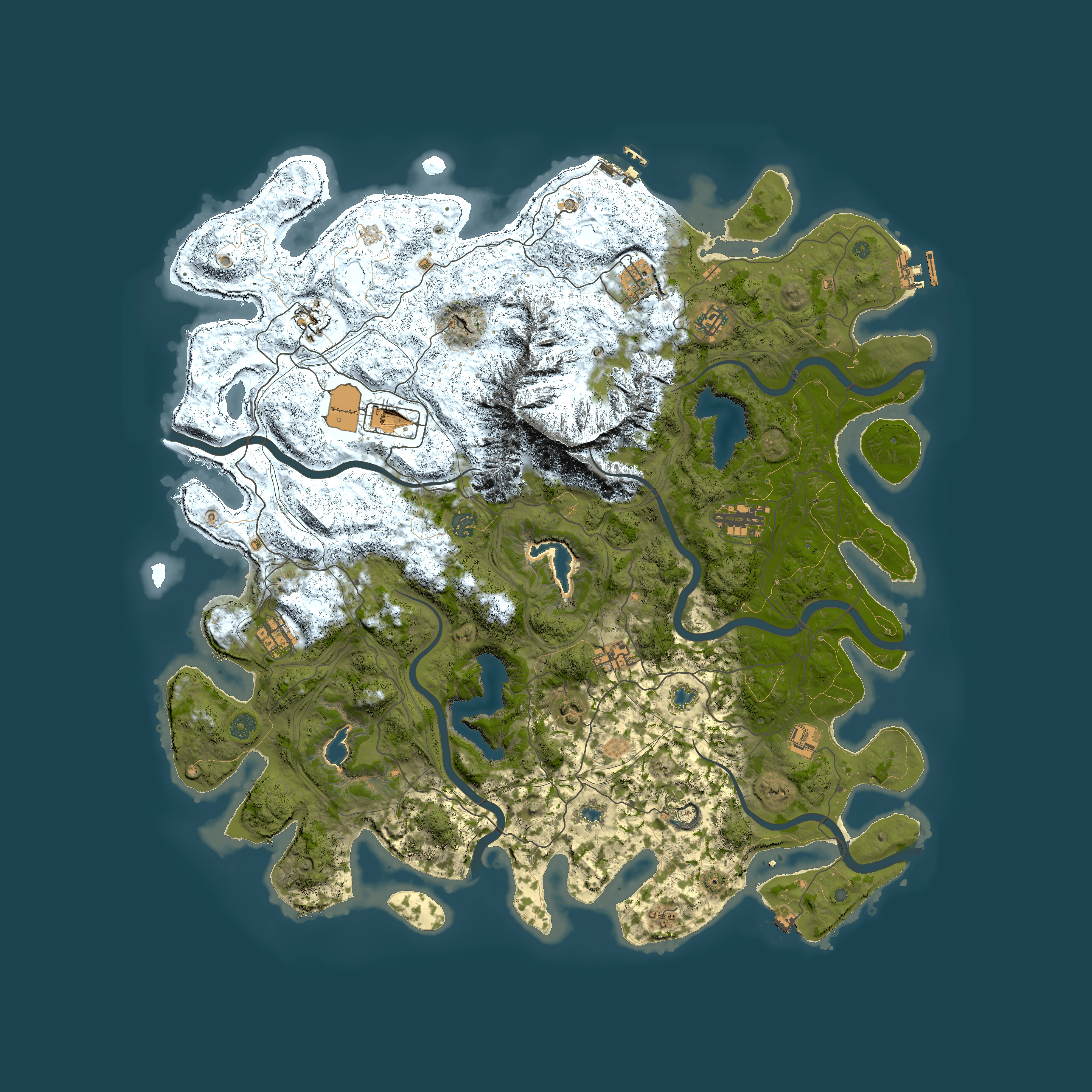 Full top-down render of Rust map seed 388280359, 5000x5000m