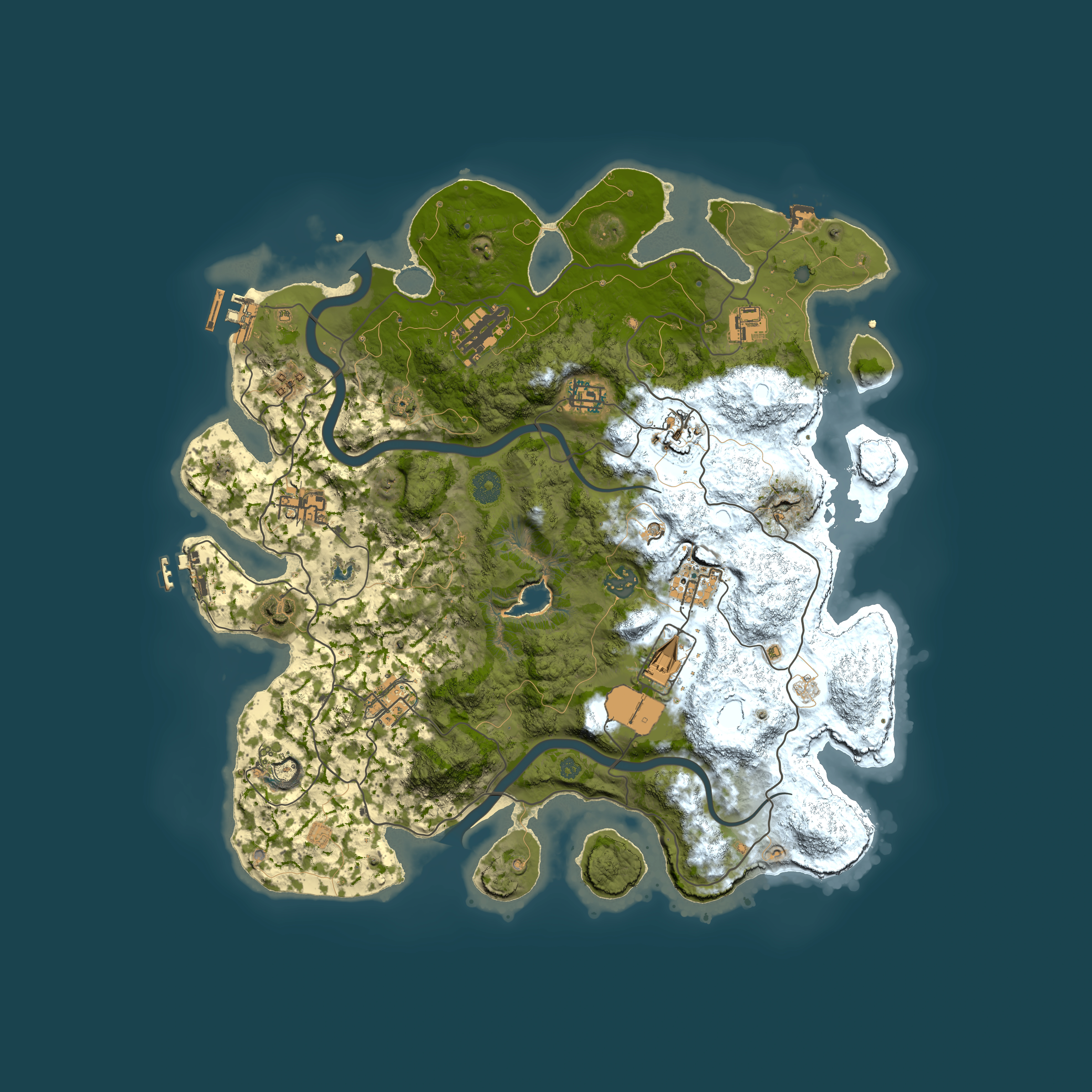 Full top-down render of Rust map seed 451293426, 4000x4000m