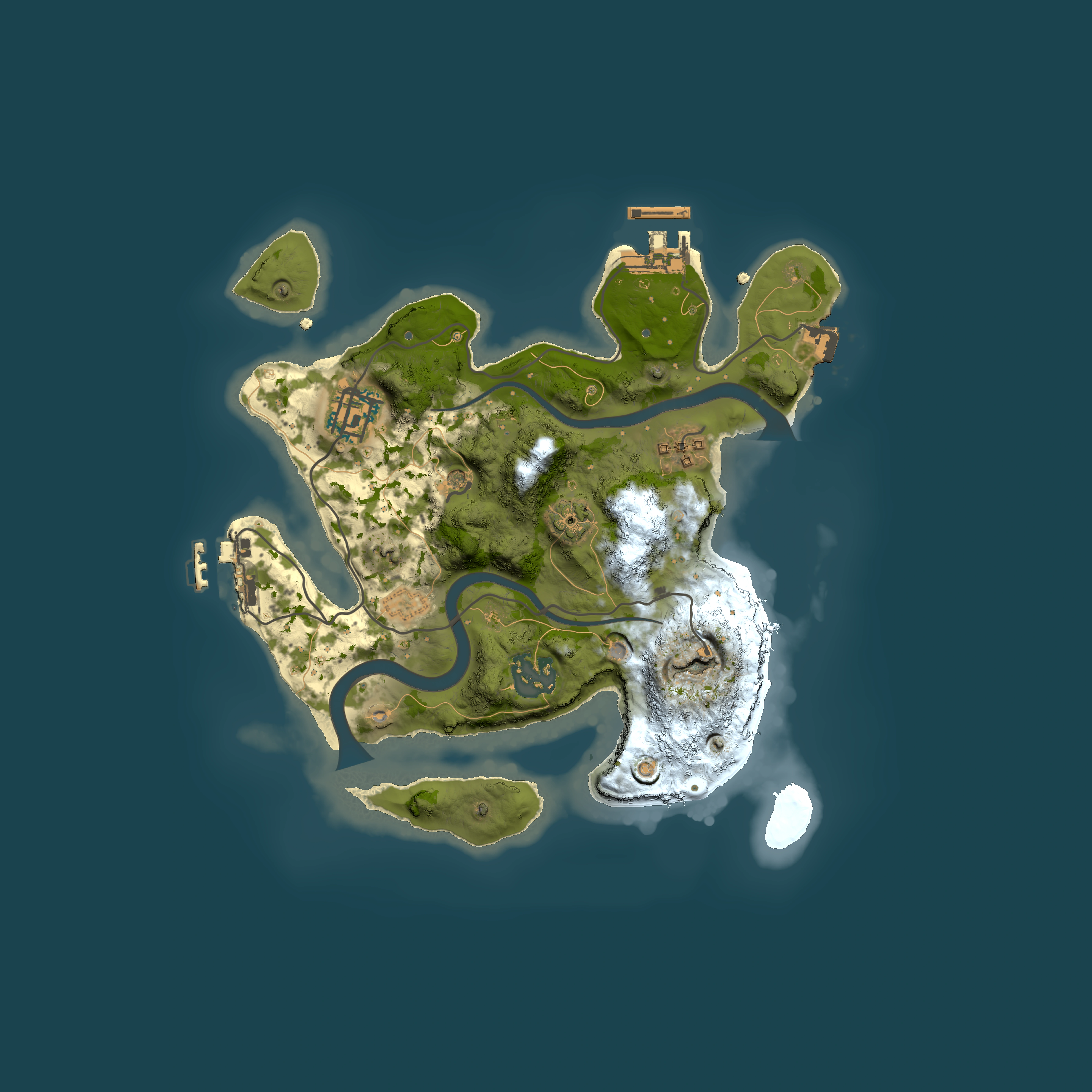 Full top-down render of Rust map seed 1900459386, 2500x2500m