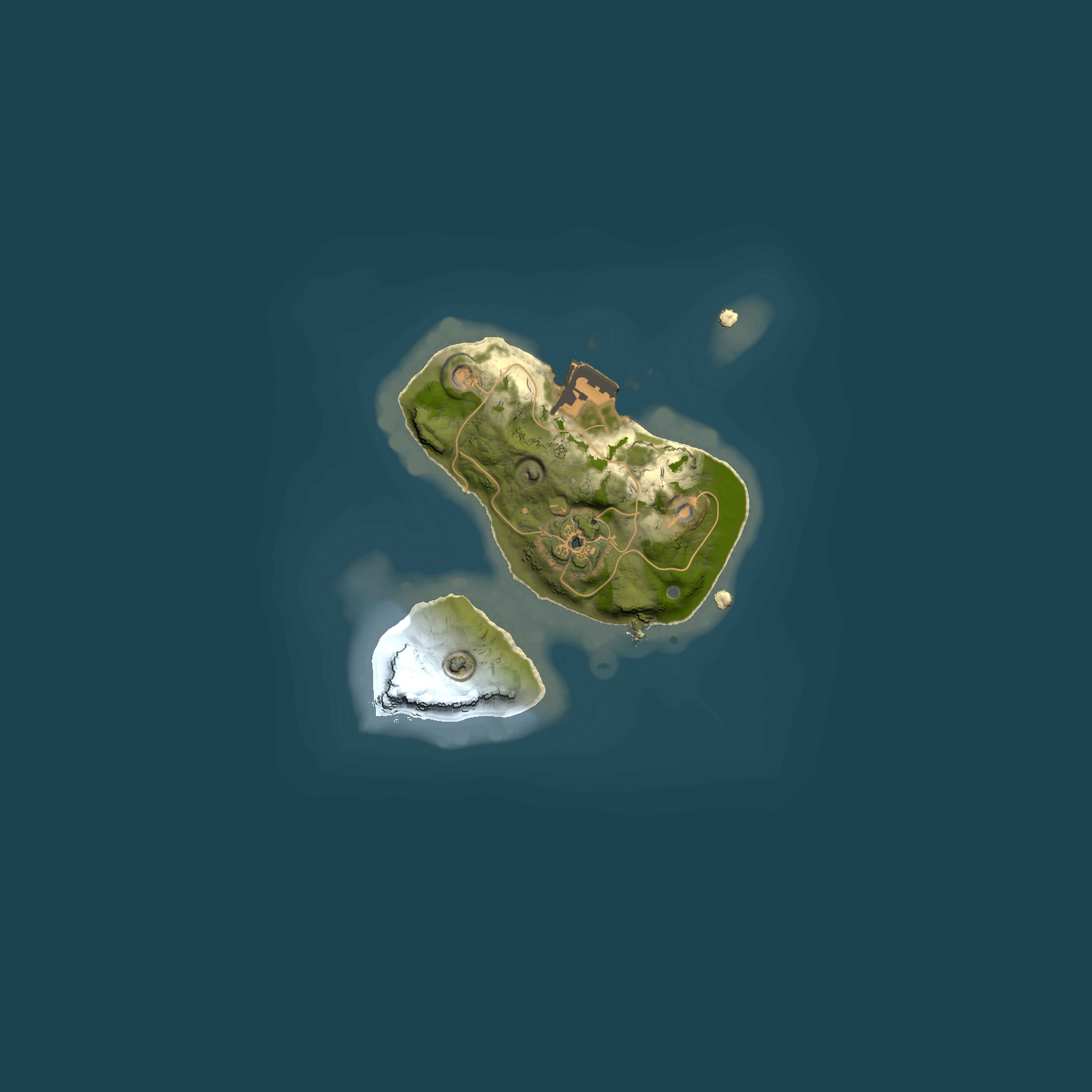 Full top-down render of Rust map seed 56828588, 1500x1500m