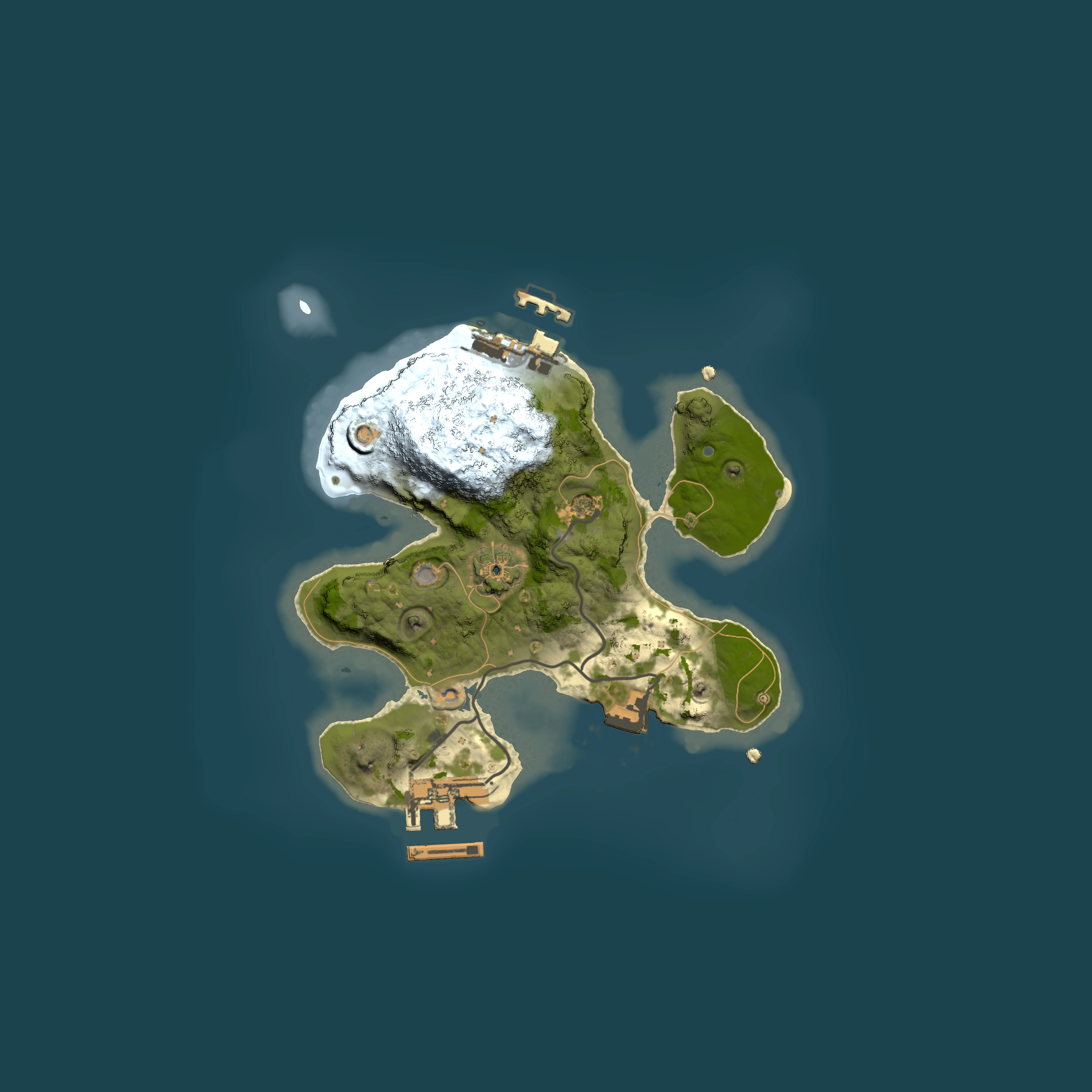 Full top-down render of Rust map seed 1958699084, 2000x2000m