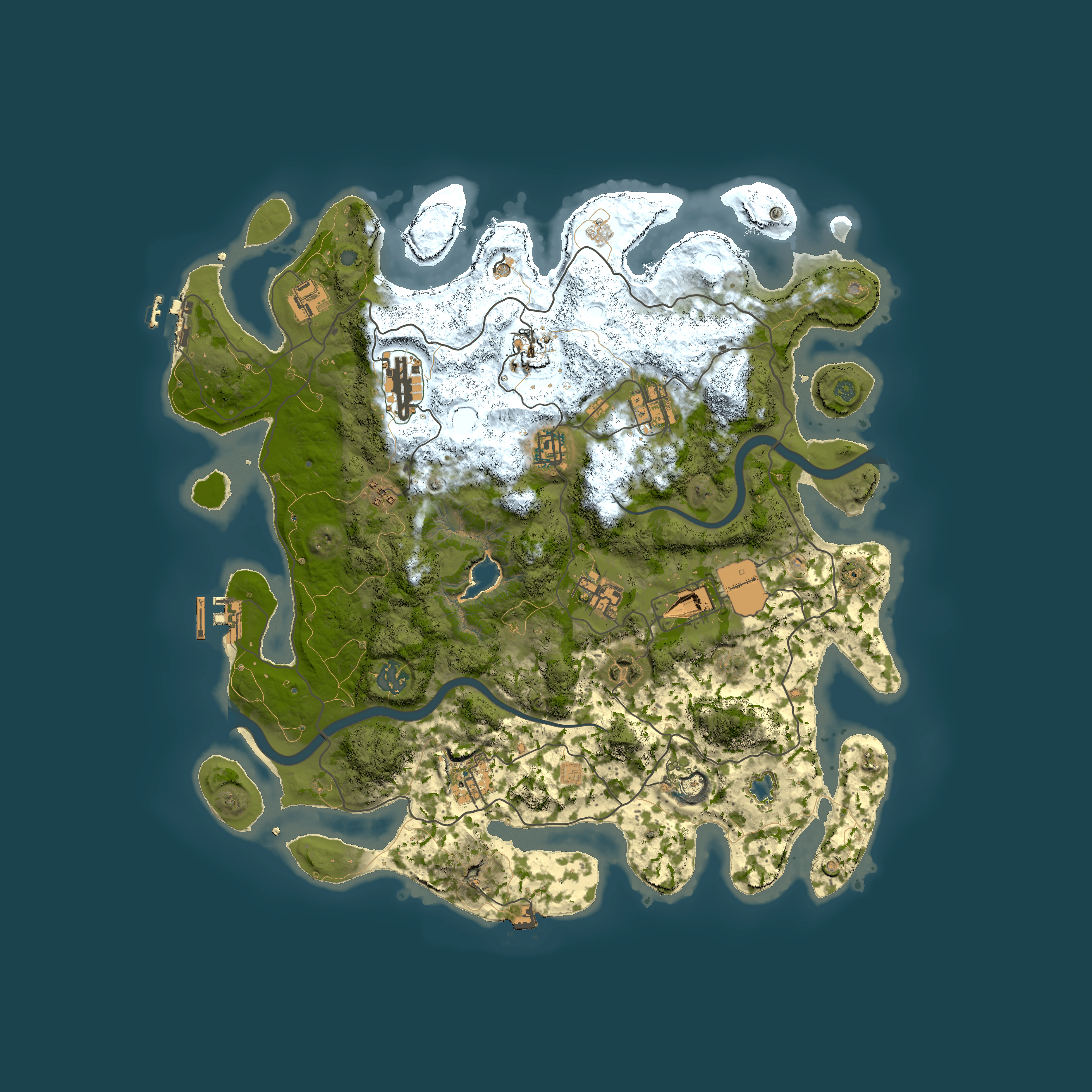 Full top-down render of Rust map seed 2074703041, 4000x4000m