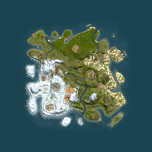 Rust map seed 1315383045, 3500x3500m top-down preview