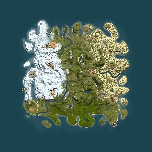 Rust map seed 1852272301, 4500x4500m top-down preview