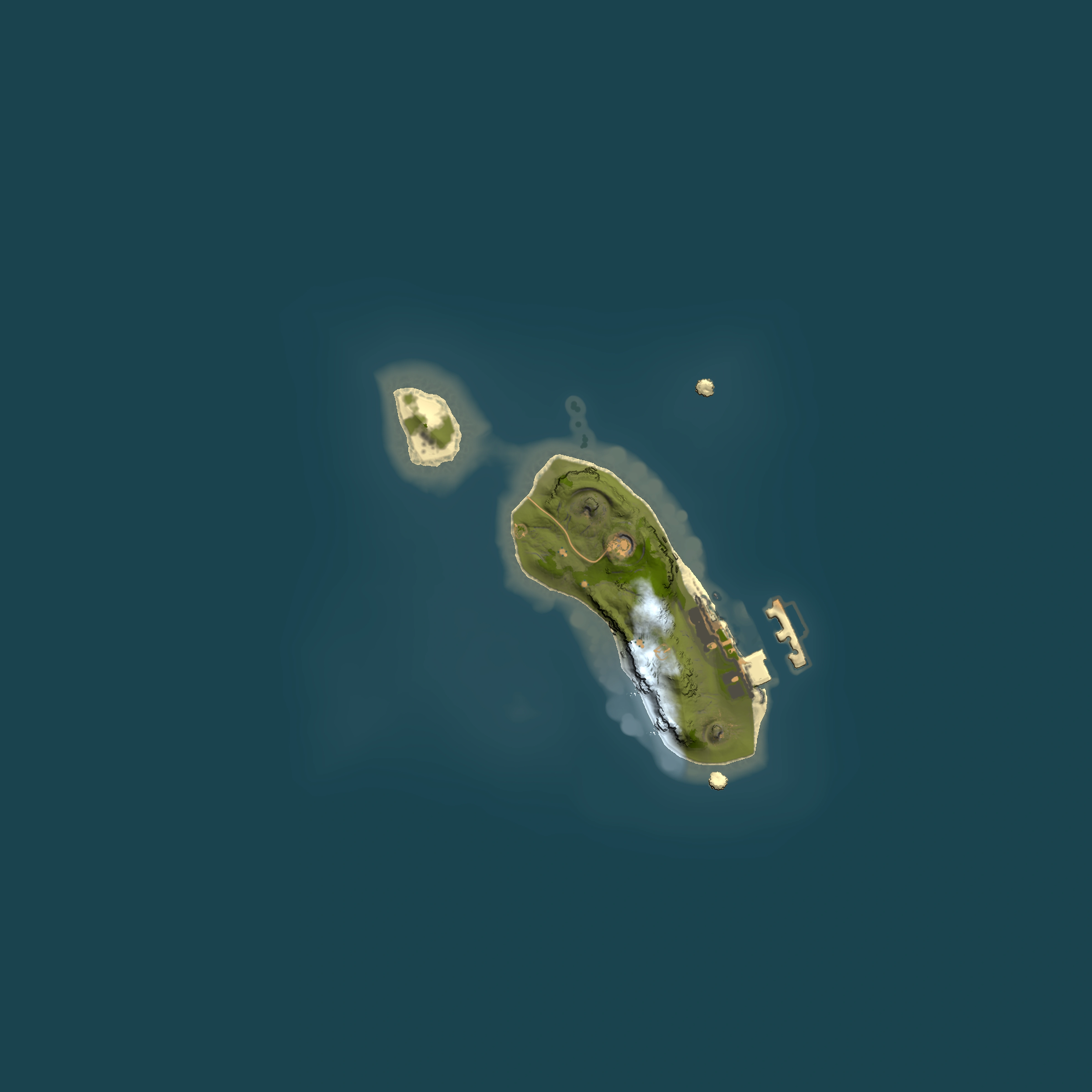 Full top-down render of Rust map seed 150350762, 1500x1500m